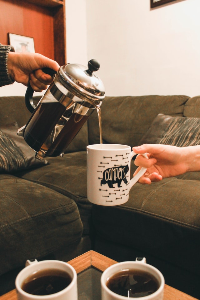 Photo d'une cafetière à piston