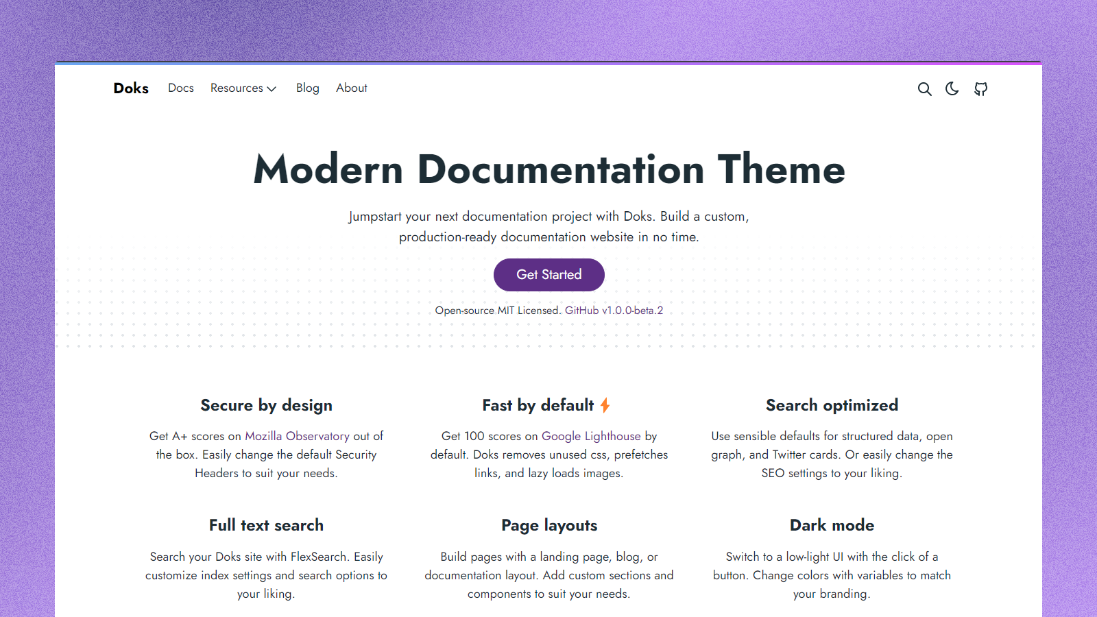 Modern documentation theme
